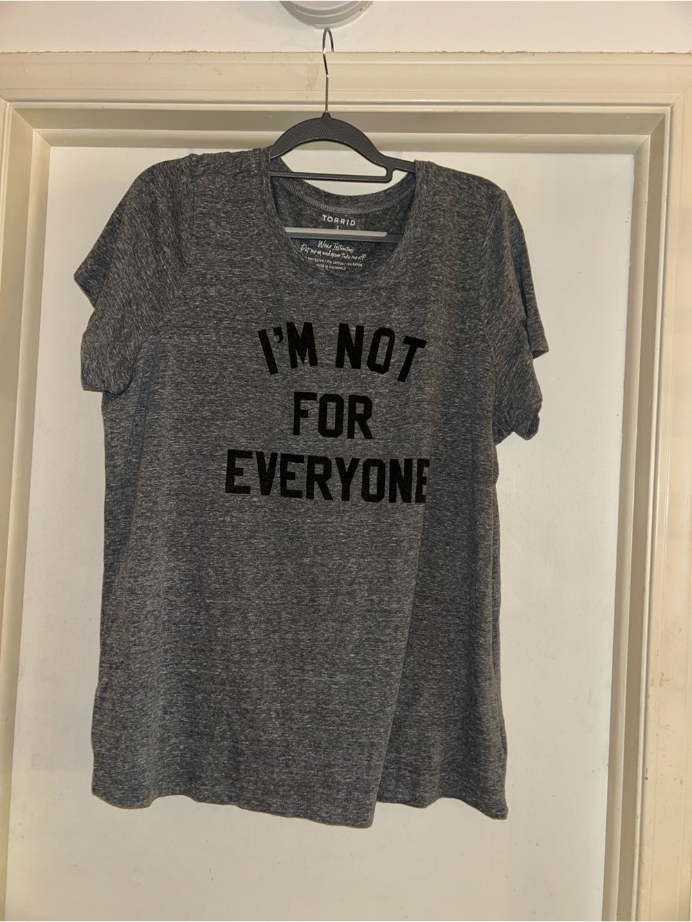 torrid Gray Heather Tee with Black Slogan